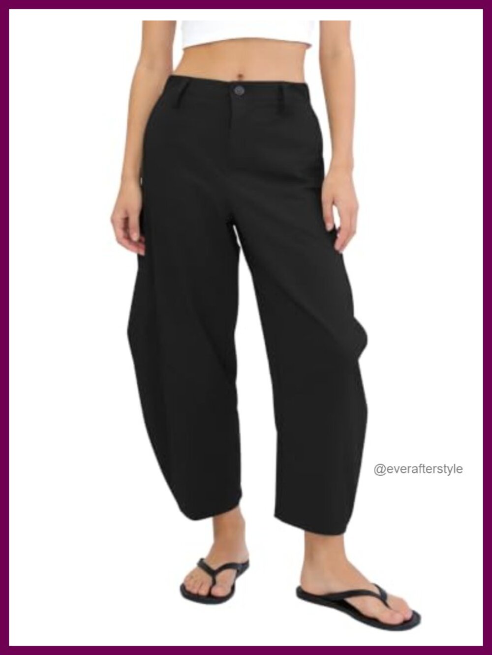 Women's Quick Dry Barrel Jogger Pants Loose Travel Workout Trousers